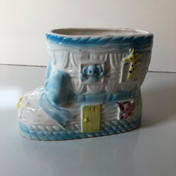 Rubens Original Ceramic Baby Nursery Planter Vintage 3436 Japan - Picture 1 of 7
